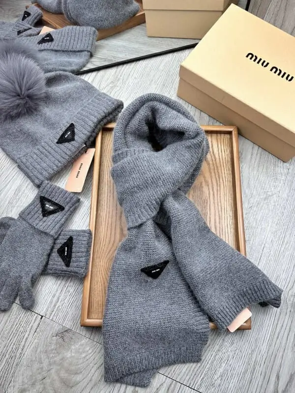 miu miu hat and echapres and glove set s_12555701